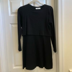Black Ribbed Abercrombie & Fitch Mini Dress